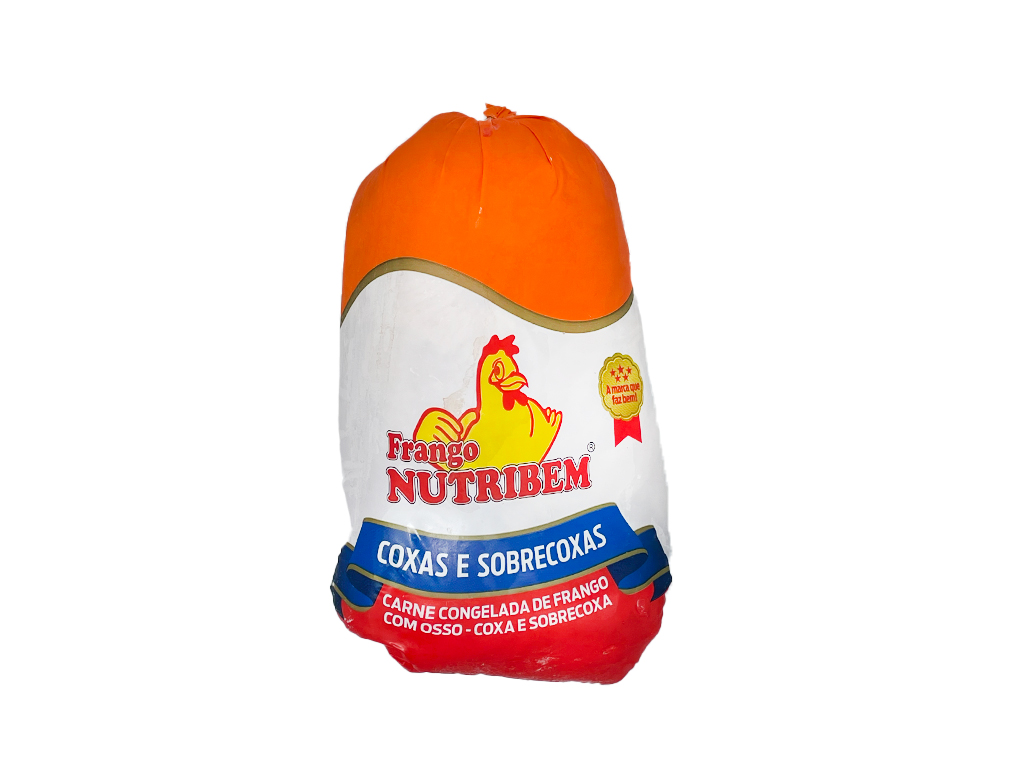 COXAS E SOBRECOXAS DE FRANGO CONGELADAS COM OSSO NUTRIBEM (CX 20 KG)